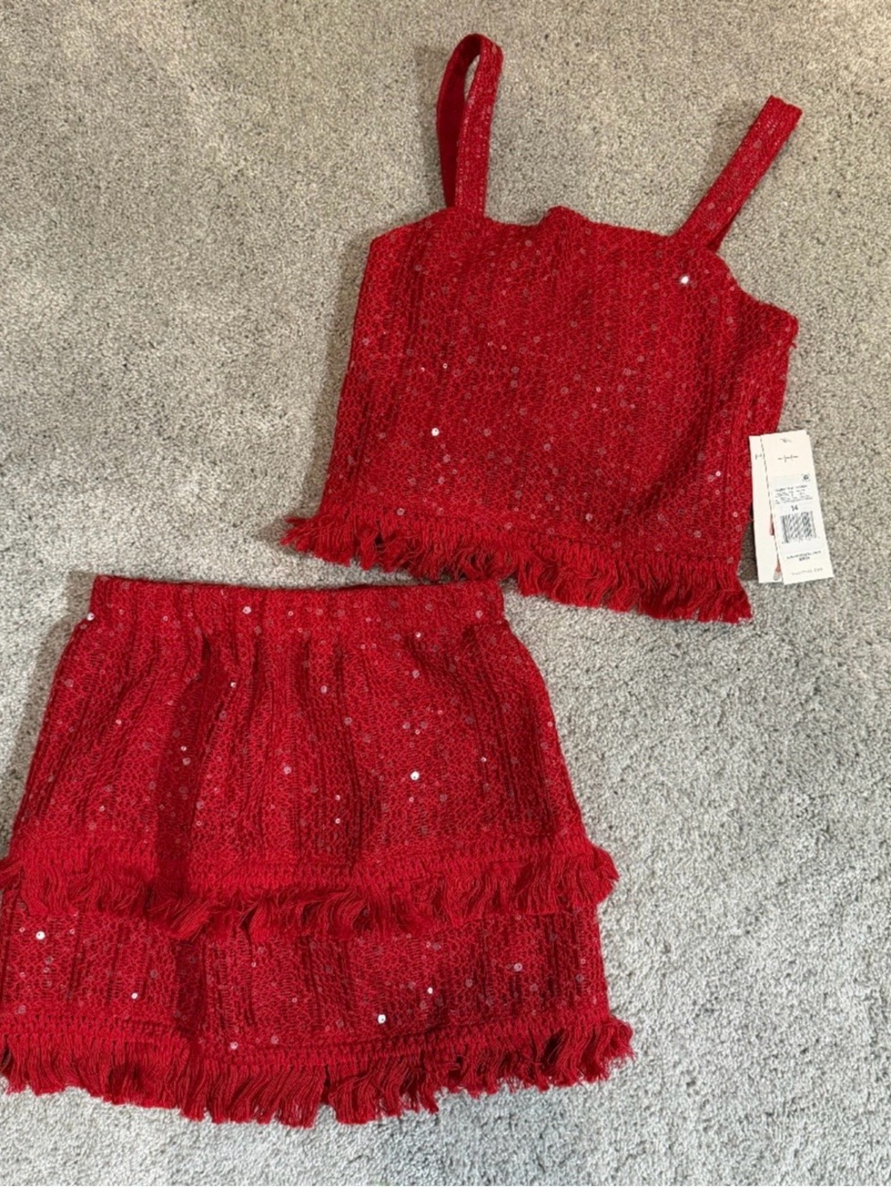 Habitual Sequin Matching Set Girl’s Size 14 NWT